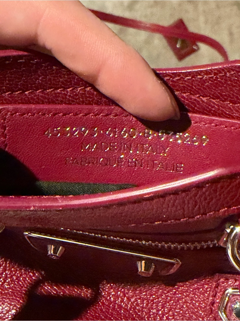 Balenciaga Le City Bag Nano in Deep Burgundy - Picture 9 of 11